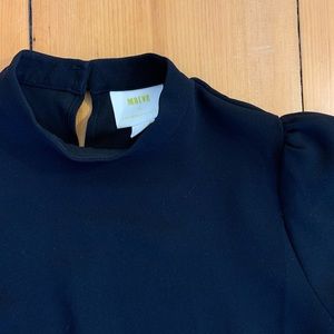 Maeve black top with high neck
